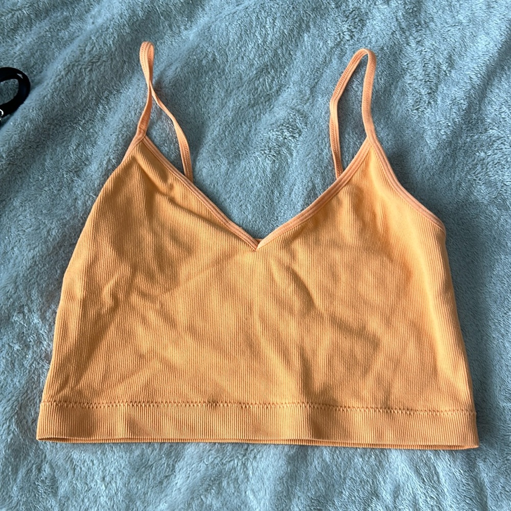 orange garage crop top